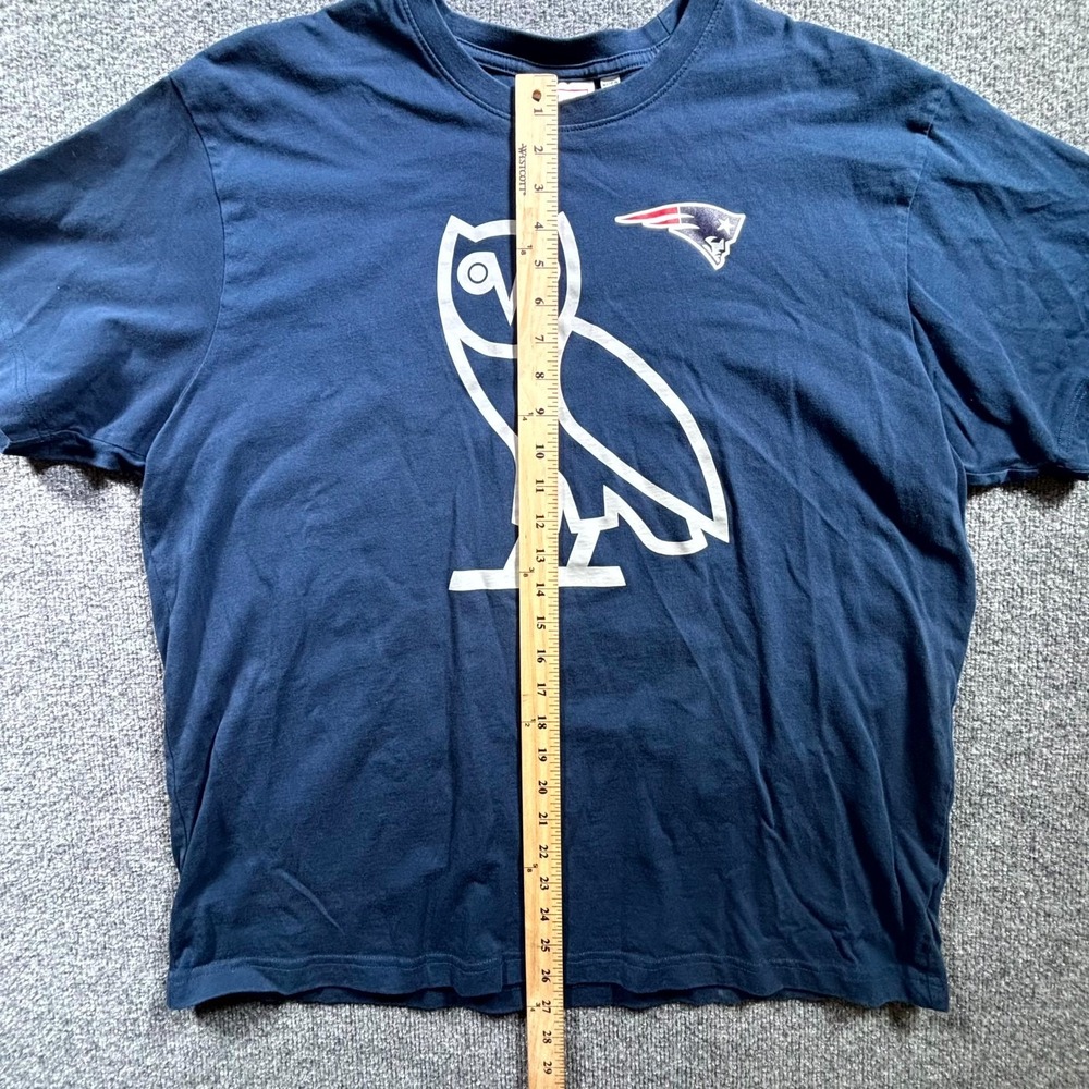OVO x NFL New England Patriots Game Day T-Shirt Men's 2XL Navy Blue Graphic Tee - Picture 5 of 13